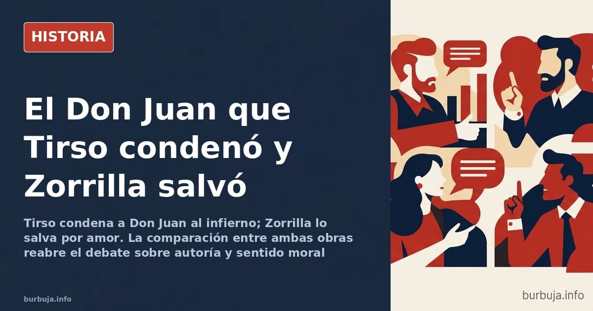 Grabado clásico de Don Juan Tenorio junto a Doña Inés en un cementerio, símbolo del mito literario español