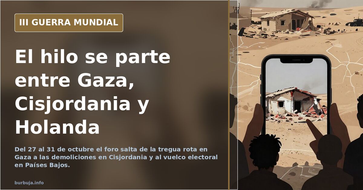 El hilo se parte entre Gaza, Cisjordania y Holanda