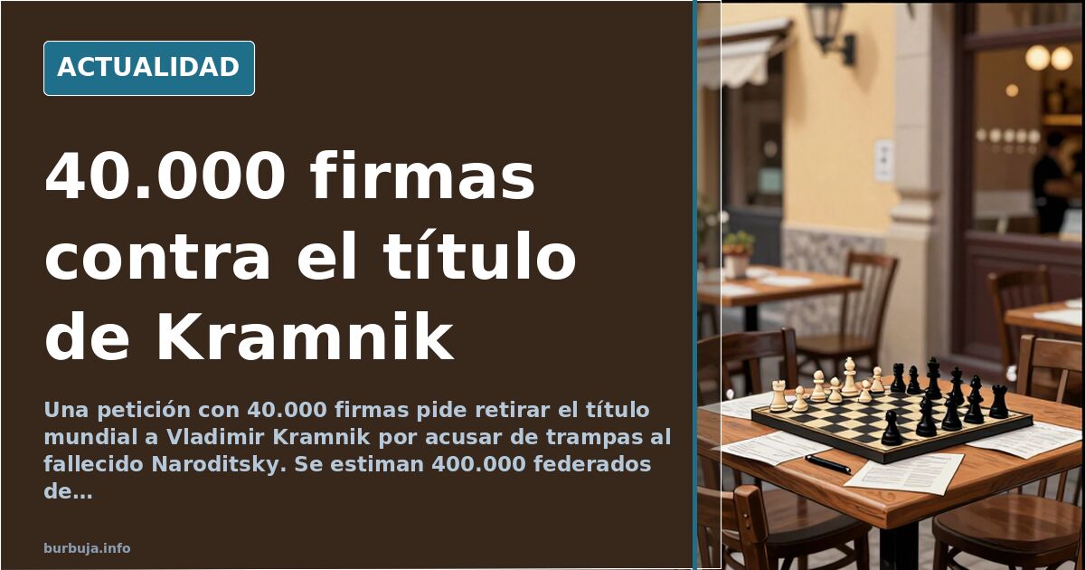 Kramnik: 40.000 firmas contra su corona mundial