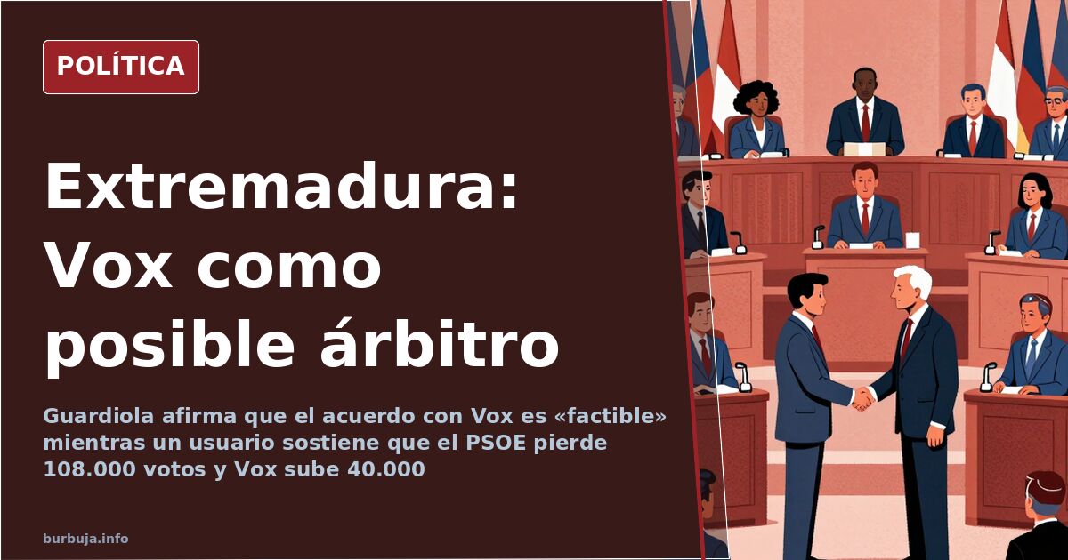 Extremadura vota el 21D con Vox como posible árbitro