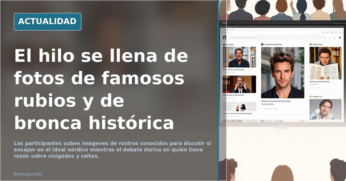 El hilo se llena de fotos de famosos rubios y de bronca histórica
