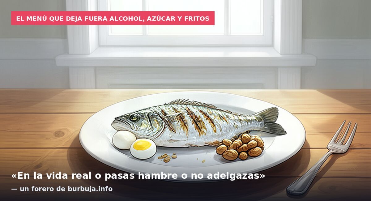 El menú que deja fuera alcohol, azúcar y fritos: «En la vida real o pasas hambre o no adelgazas» — un forero de burbuja.info