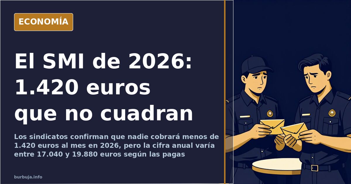 SMI 2026: 1.420 euros al mes y una cifra anual que no cuadra