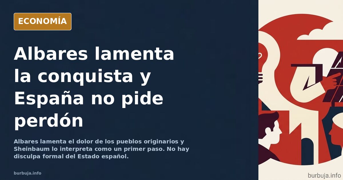 Ilustración editorial de una balanza con una corona y un códice indígena sobre fondo azul marino y dorado