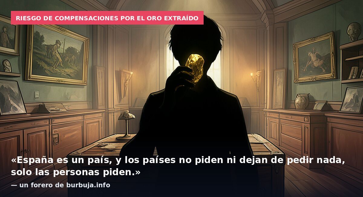 Riesgo de compensaciones por el oro extraído: «España es un país, y los países no piden ni dejan de pedir nada, solo las personas piden.» — un forero de burbuja.info