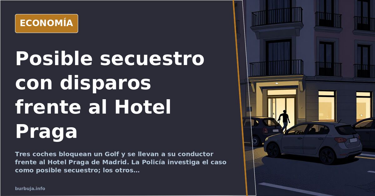 Investigan un posible secuestro con disparos frente al Hotel Praga