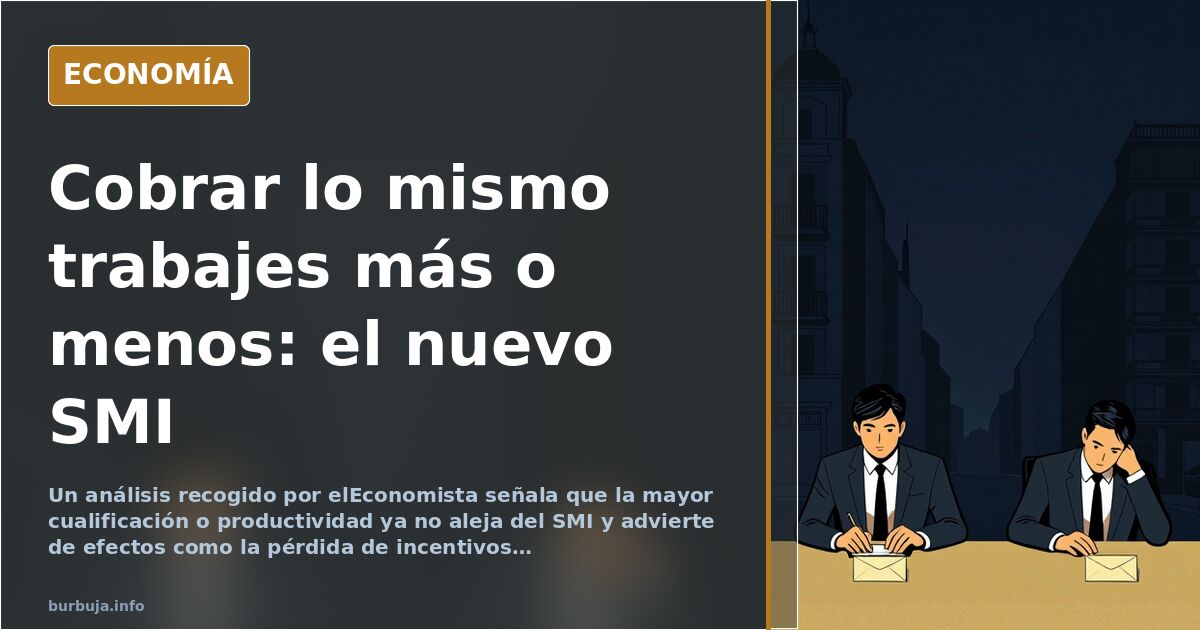 El SMI se acerca al salario más frecuente, según un análisis