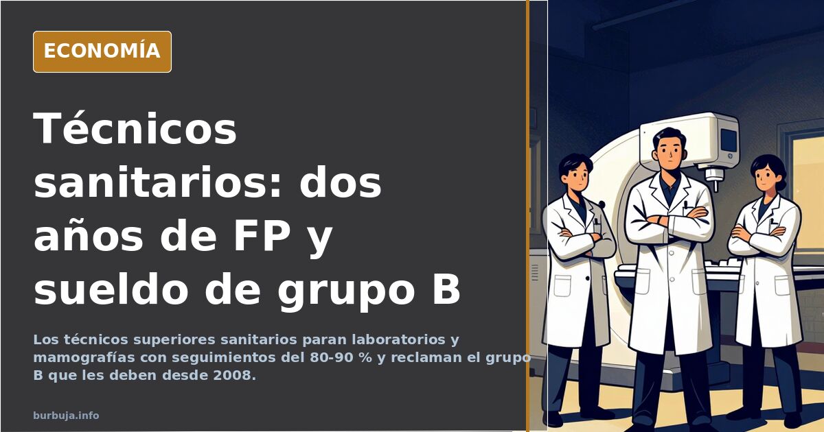 Huelga de técnicos sanitarios: reclaman el grupo B que les deben desde 2008