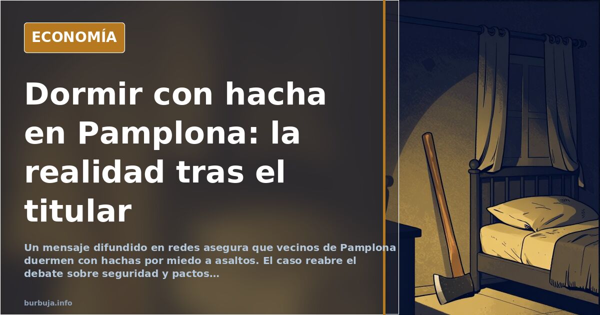 Pamplona: un mensaje viral dice que duermen con hachas