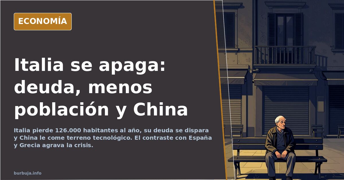 Italia se apaga: deuda, población en caída y la sombra de China