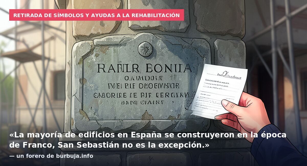 Retirada de símbolos y ayudas a la rehabilitación: «La mayoría de edificios en España se construyeron en la época de Franco, San Sebastián no es la excepción.» — un forero de burbuja.info