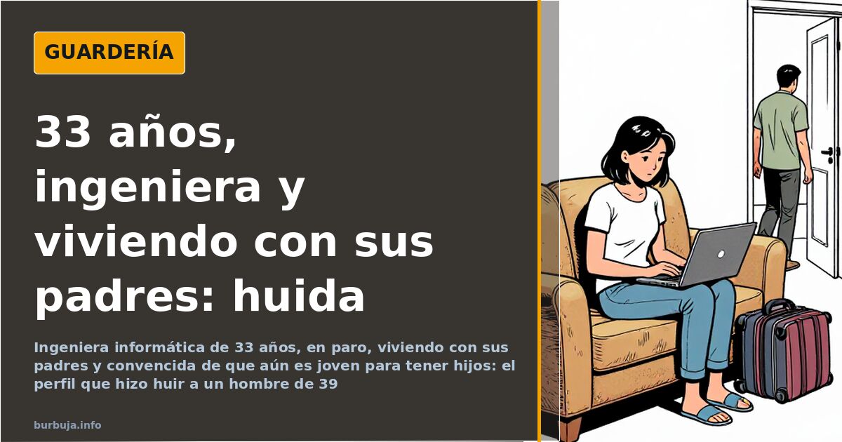 Una ingeniera de 33 años en el paro y viviendo con sus padres: el perfil que hace huir