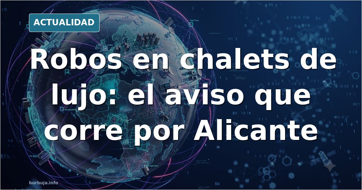 Avisos vecinales por robos en chalets y comercios en Alicante
