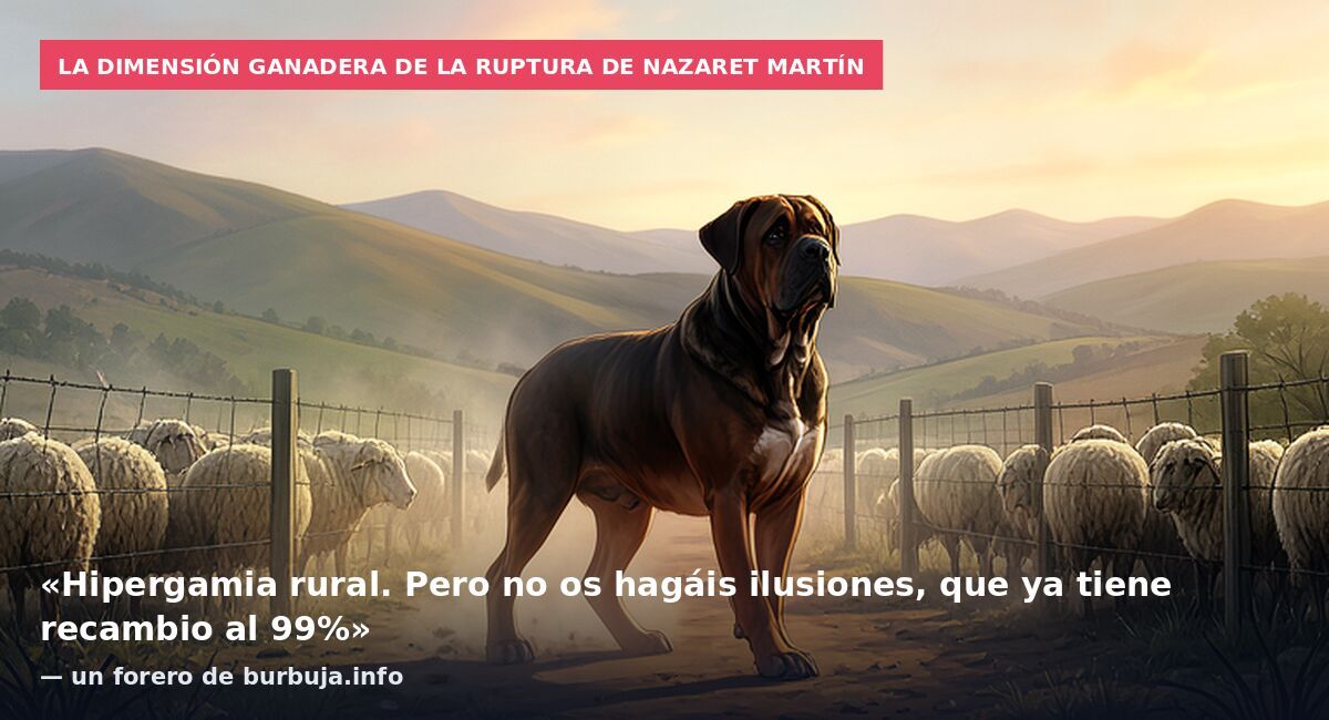 La dimensión ganadera de la ruptura de Nazaret Martín: «Hipergamia rural. Pero no os hagáis ilusiones, que ya tiene recambio al 99%» — un forero de burbuja.info