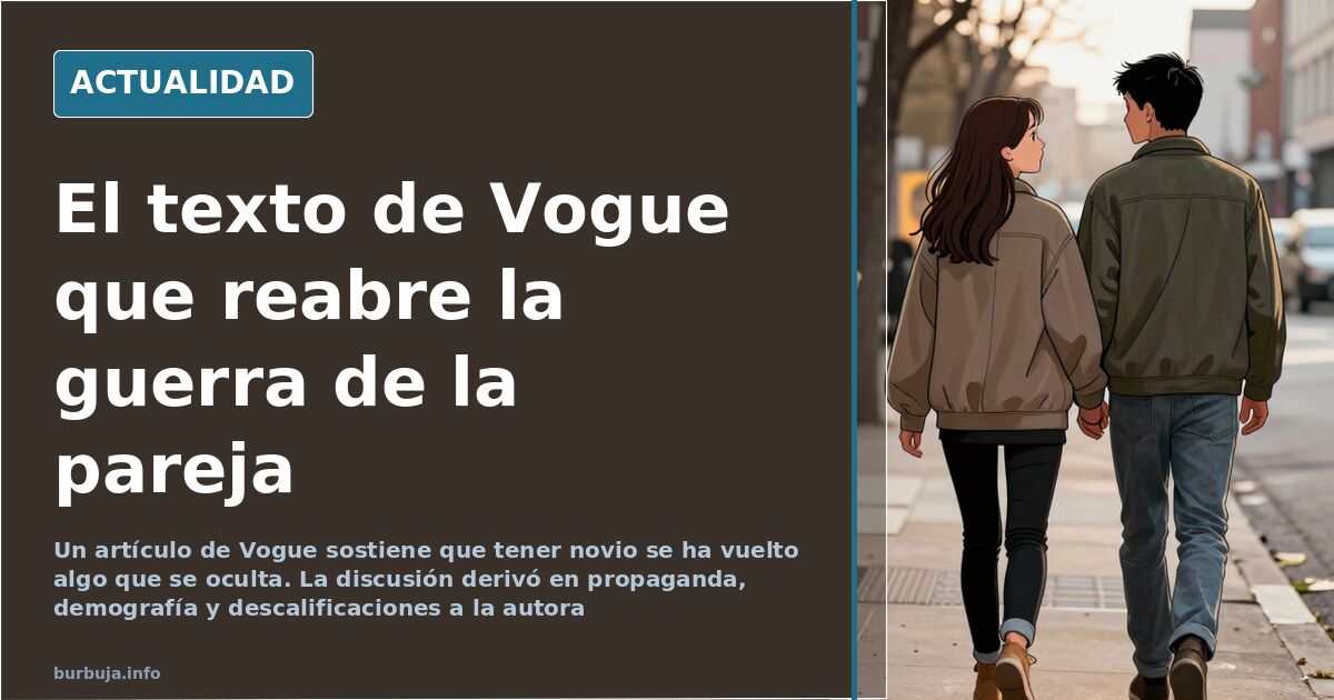 El artículo de Vogue que dice que tener novio da vergüenza