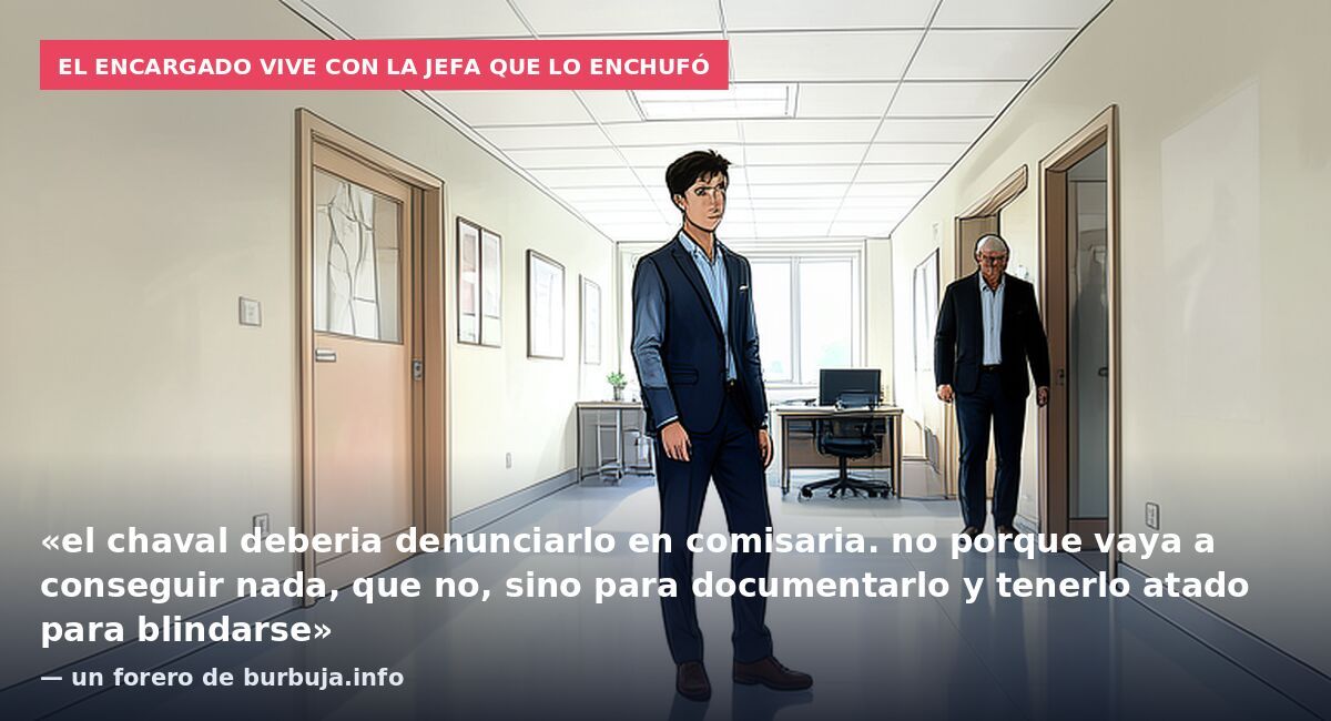 El encargado vive con la jefa que lo enchufó: «el chaval deberia denunciarlo en comisaria. no porque vaya a conseguir nada, que no, sino para documentarlo y tenerlo atado para blindarse» — un forero de burbuja.info