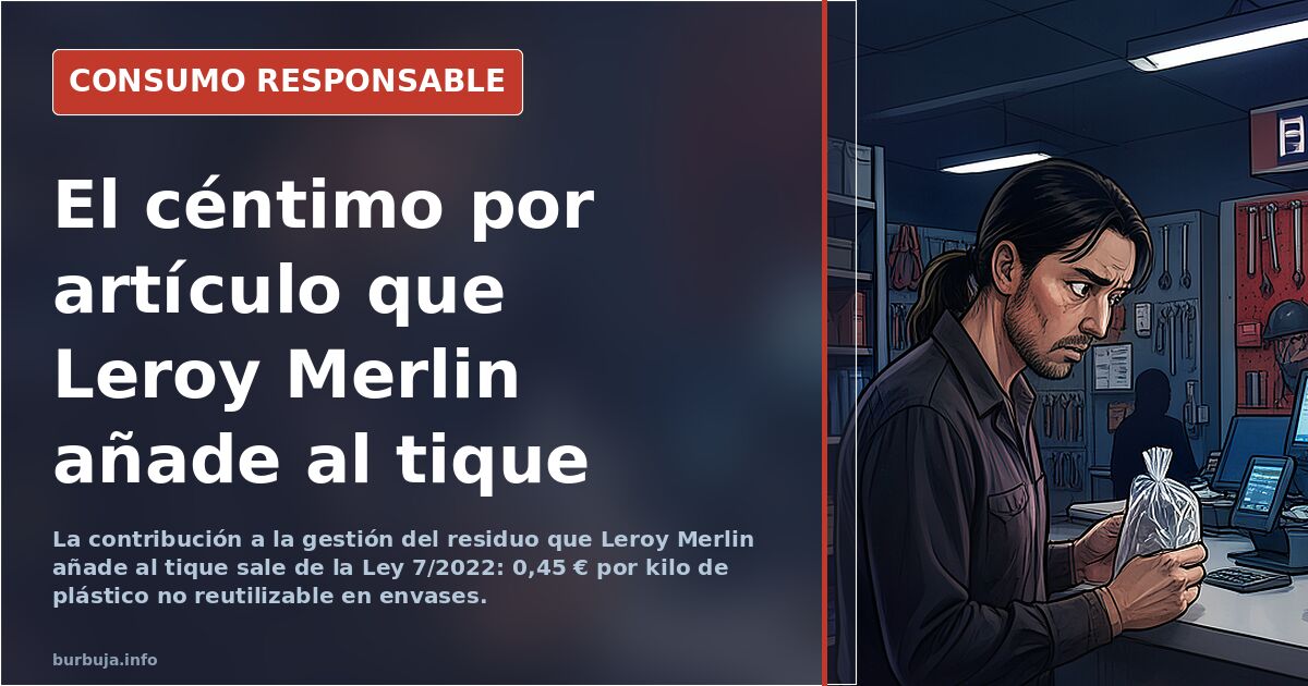 El céntimo por artículo en Leroy Merlin: impuesto al plástico