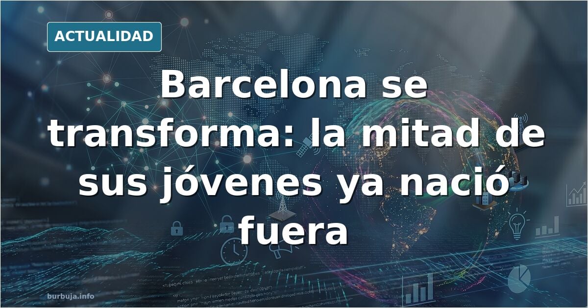 Calle de Barcelona con comercios regentados por inmigrantes y viandantes de diversas nacionalidades