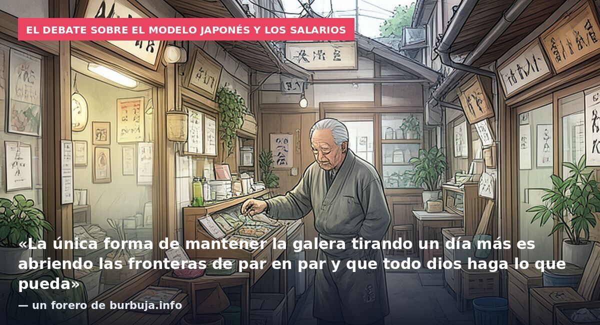 El debate sobre el modelo japonés y los salarios: «La única forma de mantener la galera tirando un día más es abriendo las fronteras de par en par y que todo dios haga lo que pueda» — un forero de burbuja.info