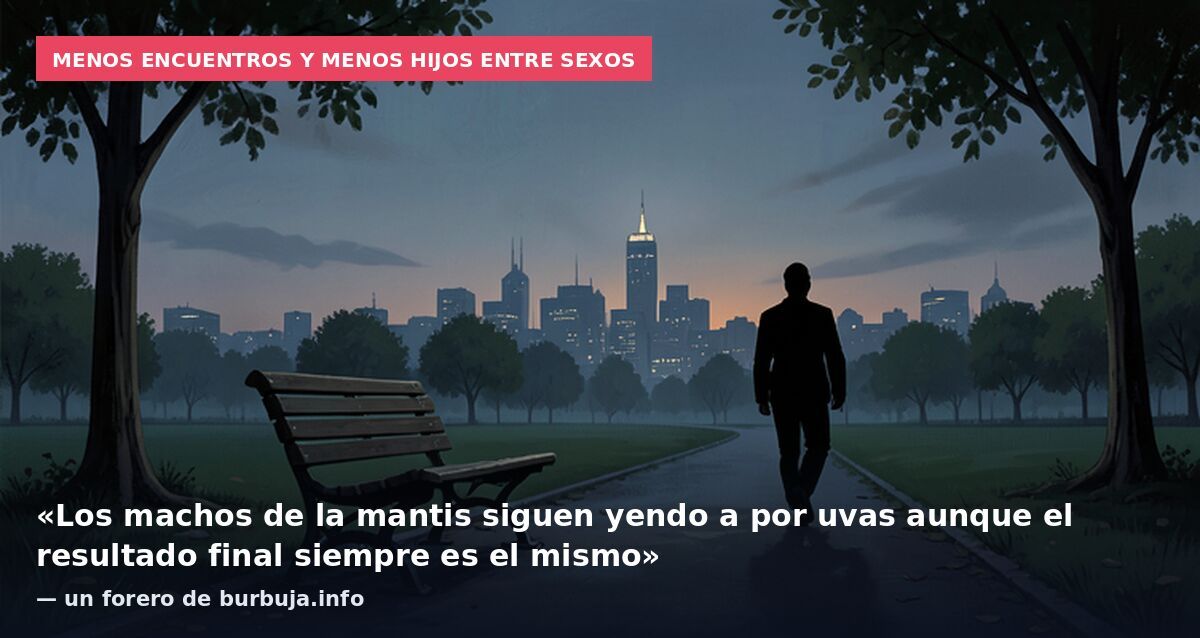 Menos encuentros y menos hijos entre sexos: «Los machos de la mantis siguen yendo a por uvas aunque el resultado final siempre es el mismo» — un forero de burbuja.info