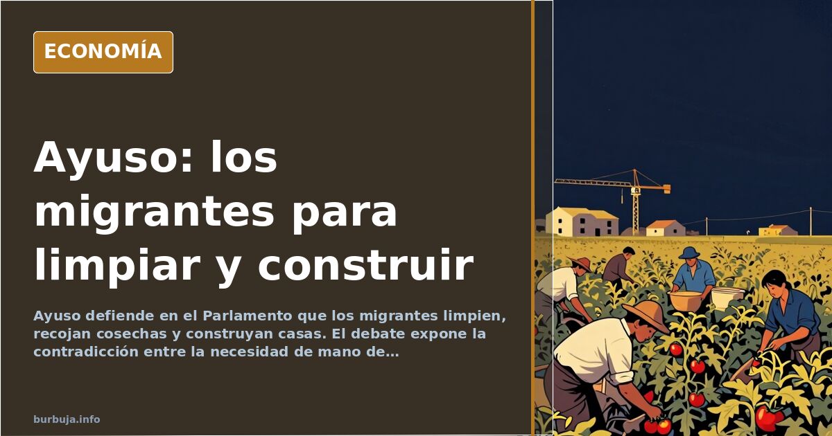 Ayuso: «alguien tendrá que limpiar en sus casas»