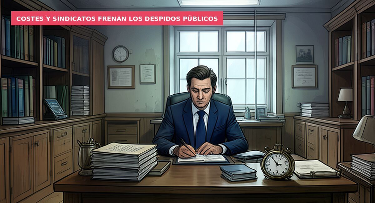 Costes y sindicatos frenan los despidos públicos
