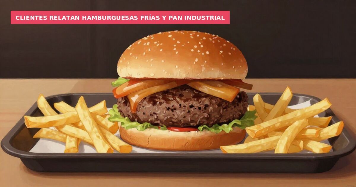 Clientes relatan hamburguesas frías y pan industrial