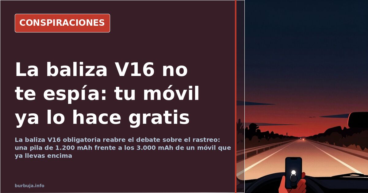 Balizas V16: debate entre la pila de 1.200 mAh y el móvil