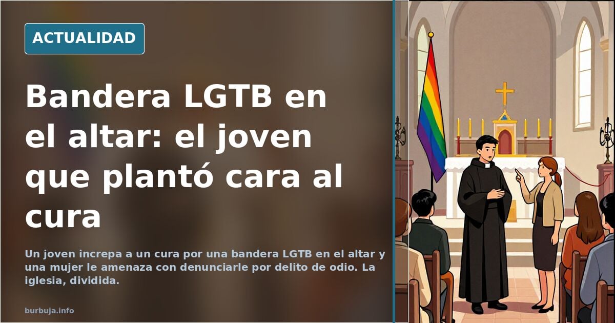 Jugendlicher konfrontiert Priester wegen Regenbogenflagge