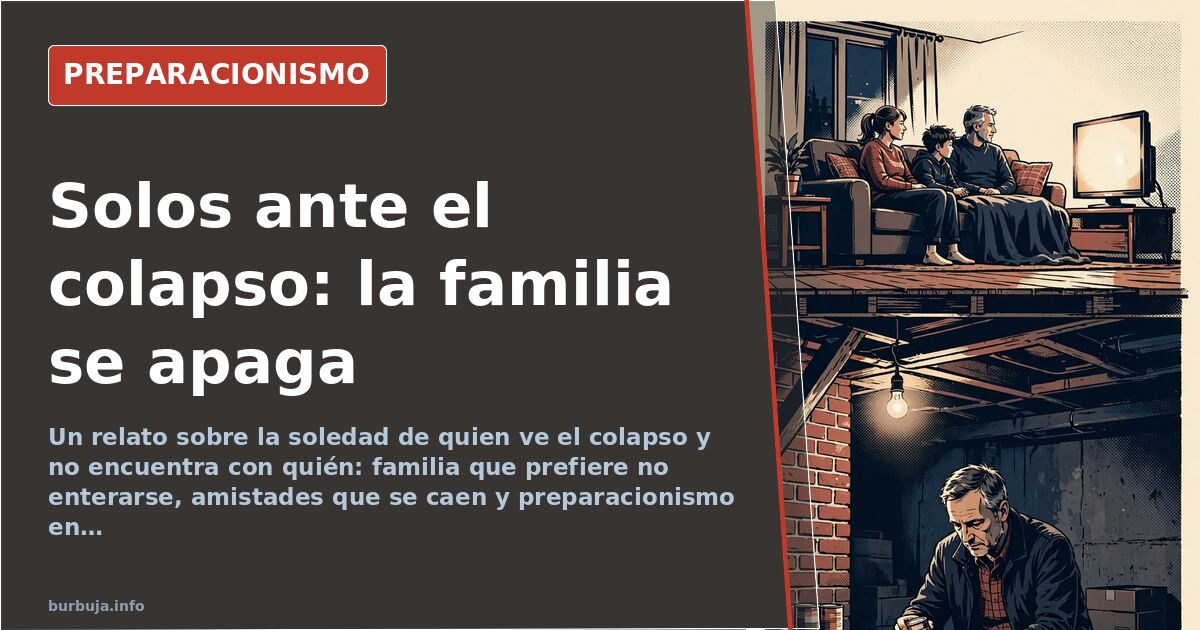 Persona sentada sola en una mesa familiar vacía, símbolo de la soledad no deseada y la falta de apoyo ante el colapso