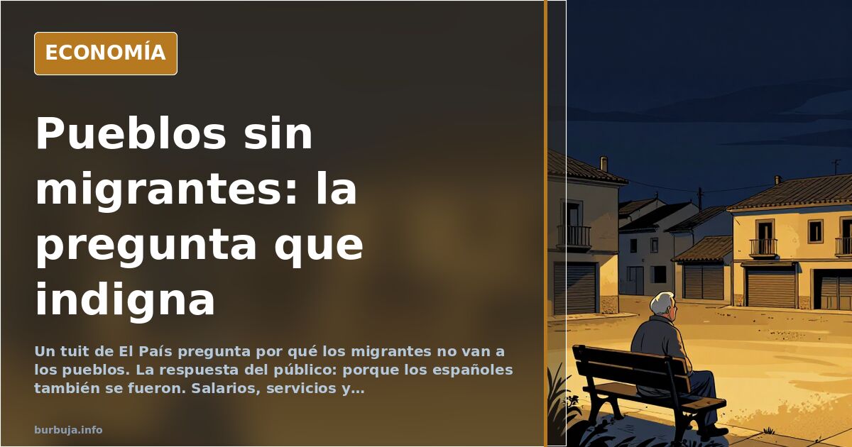 Autobús interprovincial en una estación rural española con viajeros de distintas nacionalidades esperando