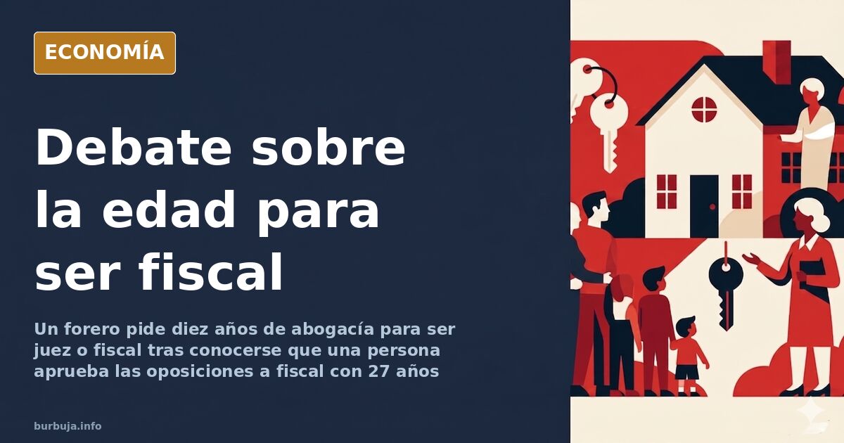 Ilustración editorial de una balanza de la justicia junto a una pila de temarios de oposiciones a fiscal
