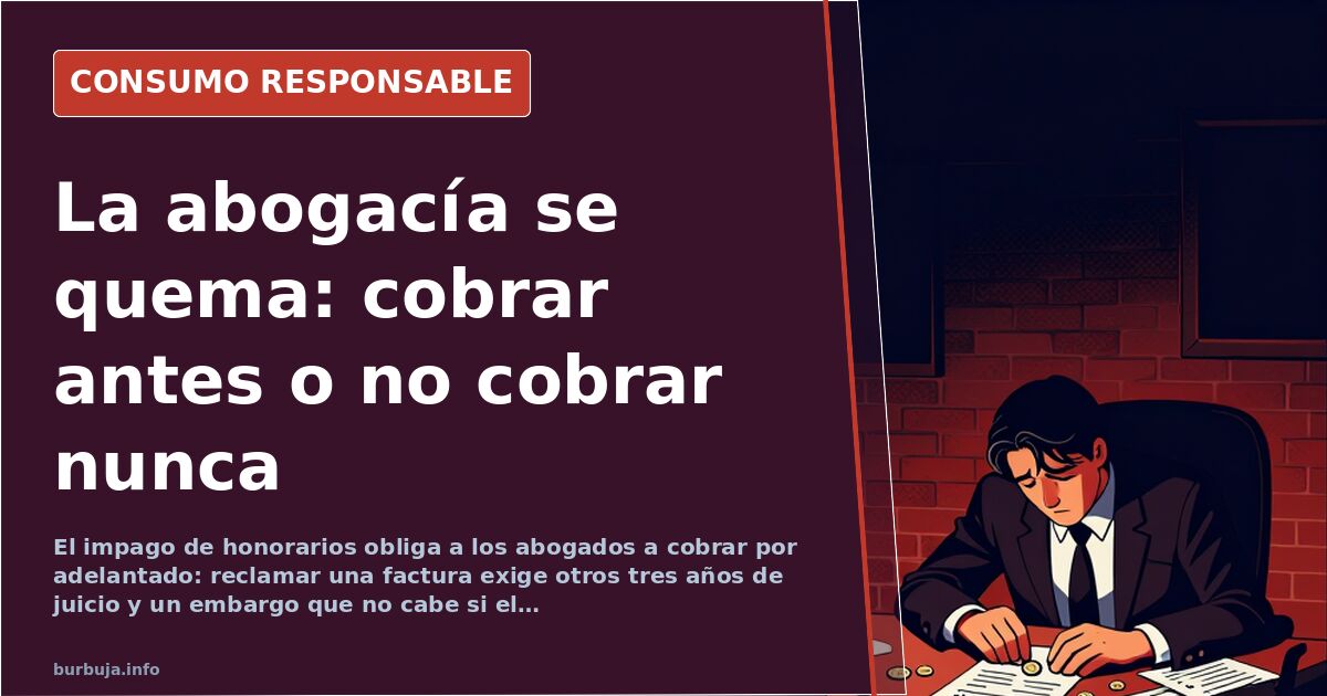 Abogados: por qué se cobra por adelantado y por qué el cliente llama pasota al letrado