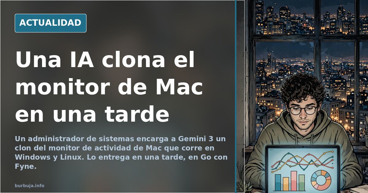 Gemini 3 clona el monitor de actividad de Mac en una tarde