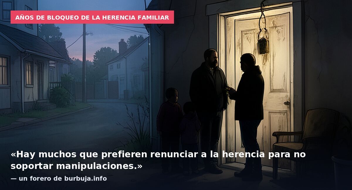 Años de bloqueo de la herencia familiar: «Hay muchos que prefieren renunciar a la herencia para no soportar manipulaciones.» — un forero de burbuja.info