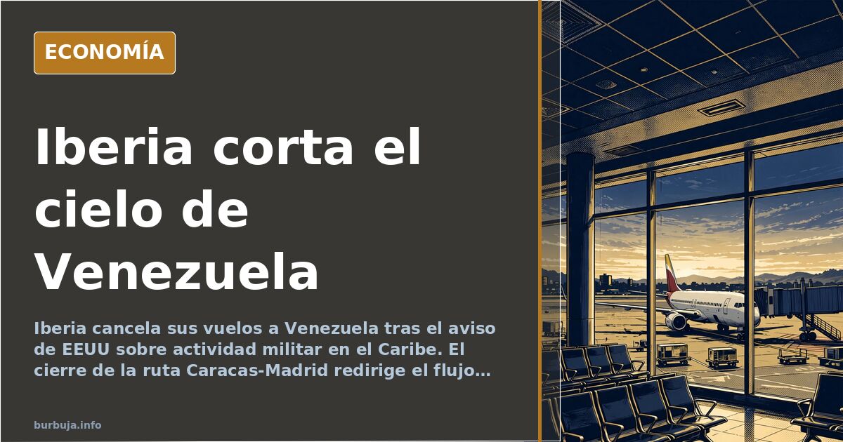 Iberia cancela vuelos a Venezuela tras el aviso de EEUU