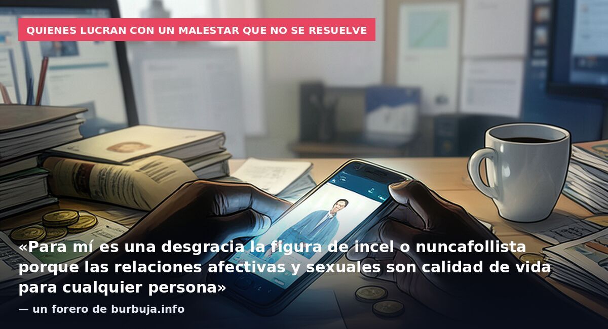 Quienes lucran con un malestar que no se resuelve: «Para mí es una desgracia la figura de incel o nuncafollista porque las relaciones afectivas y sexuales son calidad de vida para cualquier persona» — un forero de burbuja.info