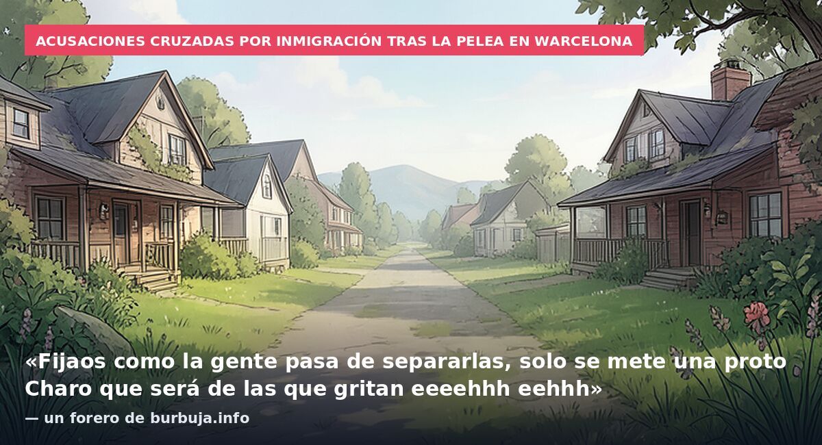 Acusaciones cruzadas por inmigración tras la pelea en Warcelona: «Fijaos como la gente pasa de separarlas, solo se mete una proto Charo que será de las que gritan eeeehhh eehhh» — un forero de burbuja.info