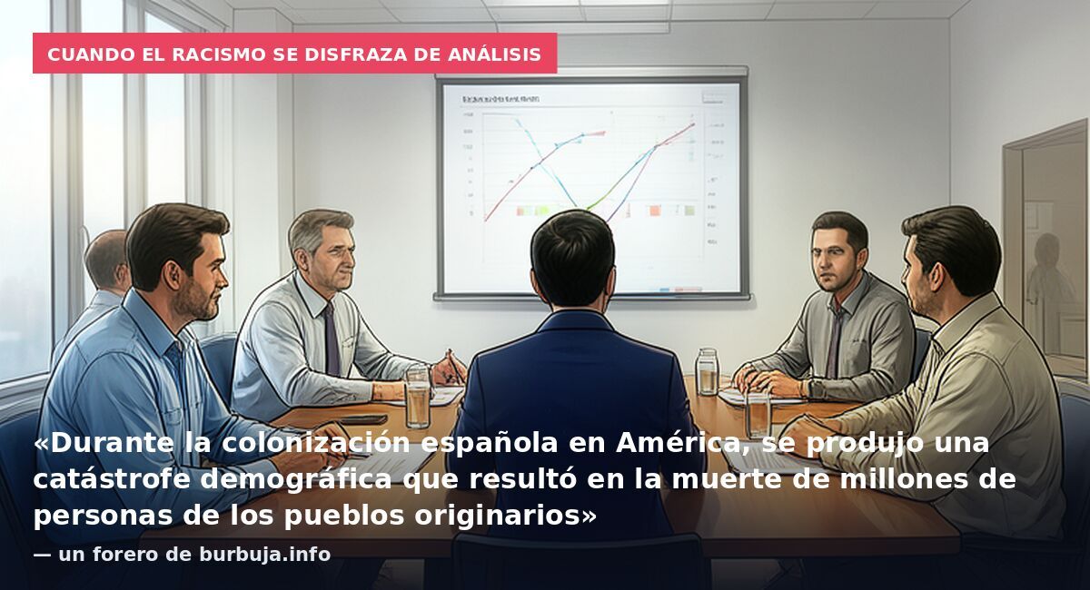 Cuando el racismo se disfraza de análisis: «Durante la colonización española en América, se produjo una catástrofe demográfica que resultó en la muerte de millones de personas de los pueblos originarios» — un forero de burbuja.info