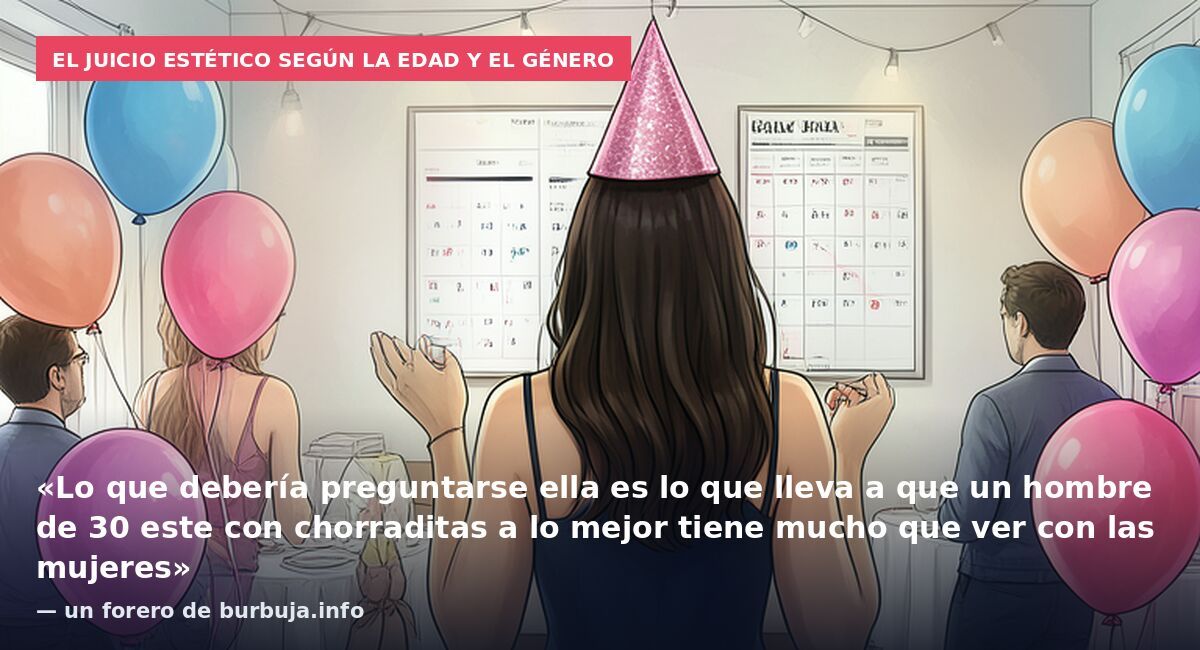 El juicio estético según la edad y el género: «Lo que debería preguntarse ella es lo que lleva a que un hombre de 30 este con chorraditas a lo mejor tiene mucho que ver con las mujeres» — un forero de burbuja.info