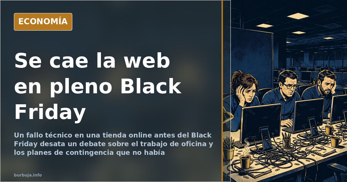 Una web se cae antes del Black Friday y estalla el debate
