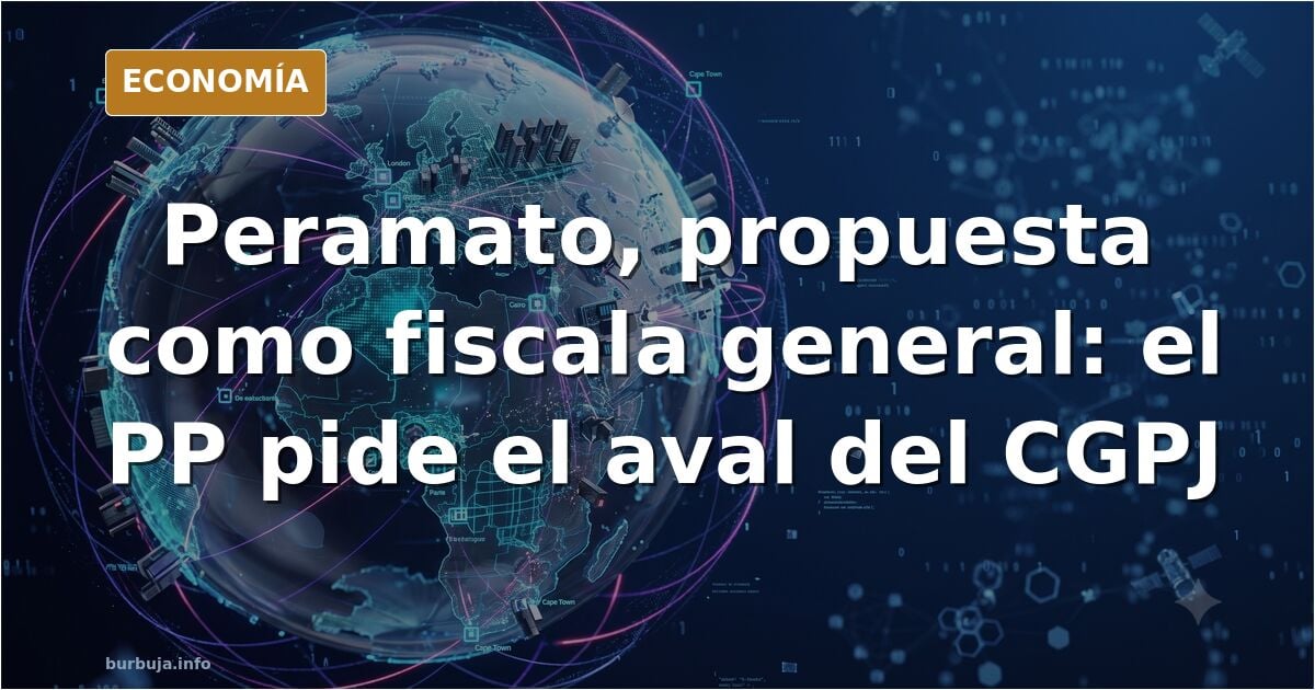 Retrato editorial de Teresa Peramato, propuesta como nueva fiscal general del Estado, sobre fondo azul marino