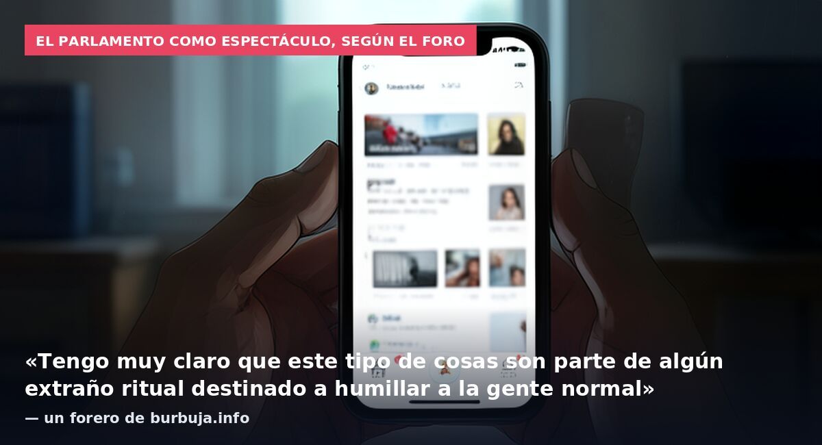 El Parlamento como espectáculo, según el foro: «Tengo muy claro que este tipo de cosas son parte de algún extraño ritual destinado a humillar a la gente normal» — un forero de burbuja.info