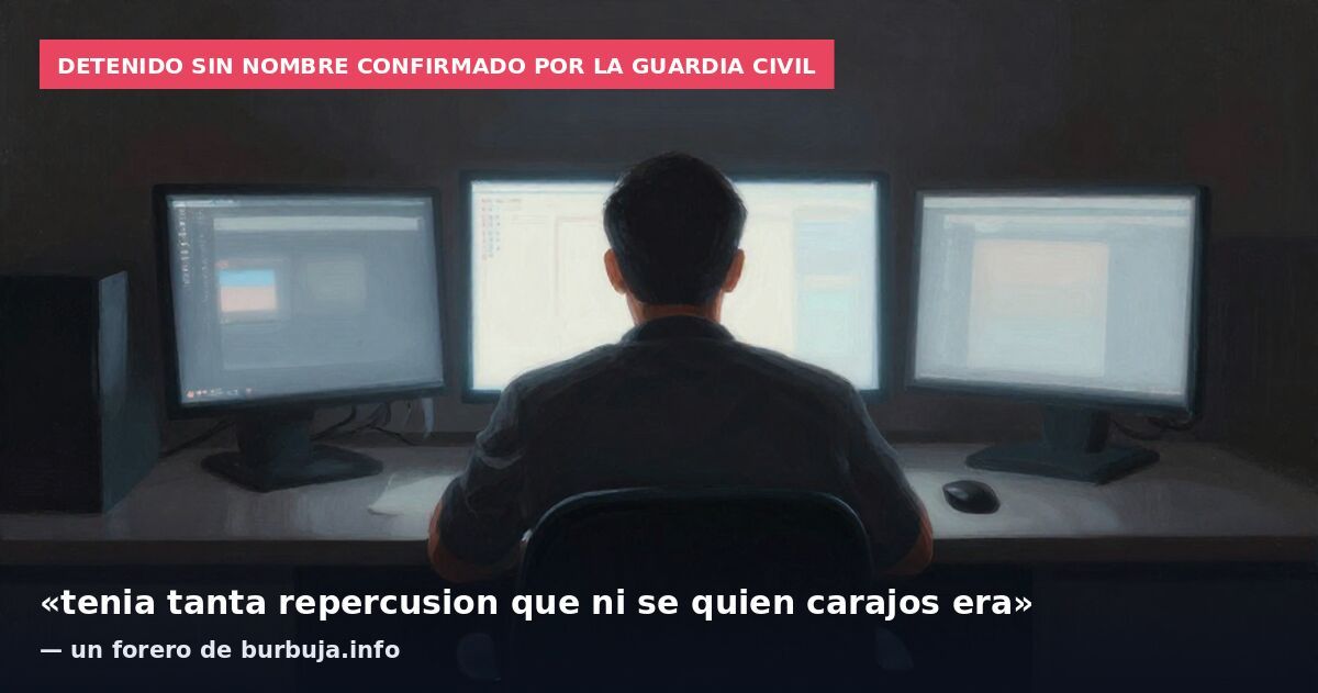 Detenido sin nombre confirmado por la Guardia Civil: «tenia tanta repercusion que ni se quien carajos era» — un forero de burbuja.info