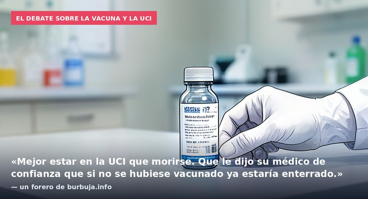 El debate sobre la vacuna y la UCI: «Mejor estar en la UCI que morirse. Que le dijo su médico de confianza que si no se hubiese vacunado ya estaría enterrado.» — un forero de burbuja.info