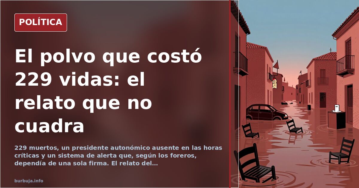 Mazón, el polvo y los 229 muertos: el debate