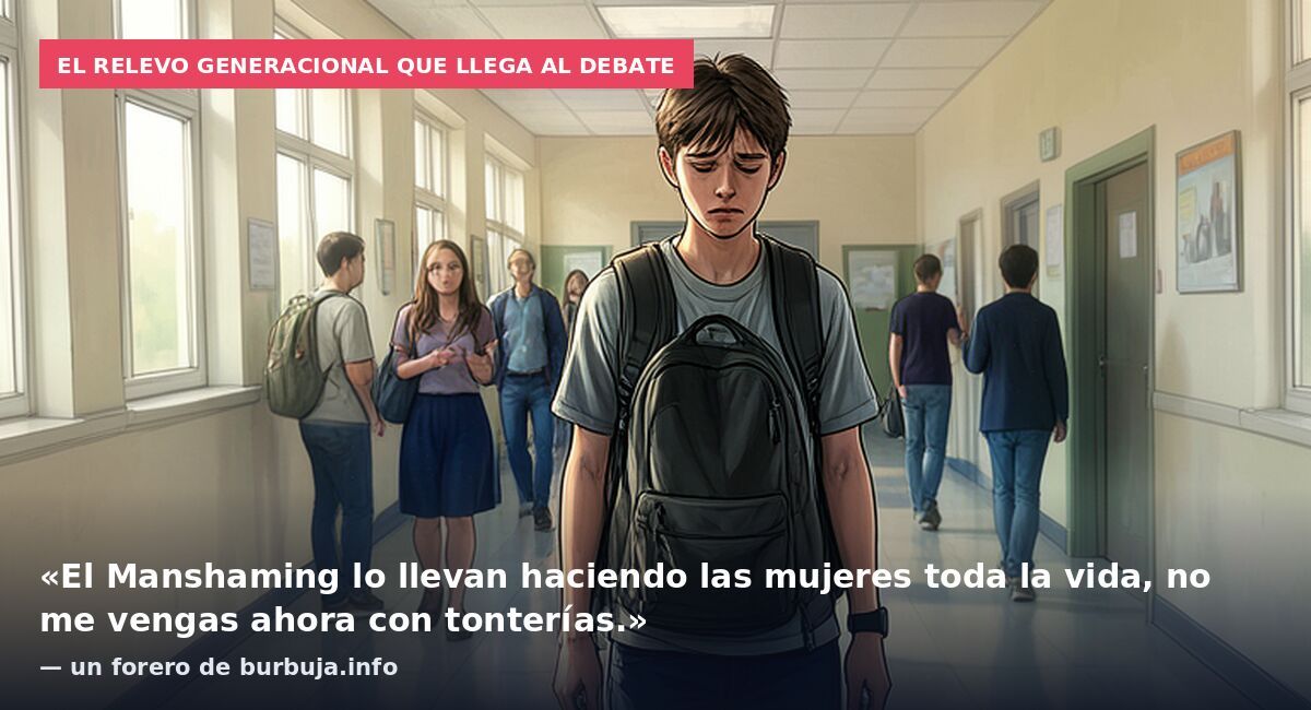 El relevo generacional que llega al debate: «El Manshaming lo llevan haciendo las mujeres toda la vida, no me vengas ahora con tonterías.» — un forero de burbuja.info