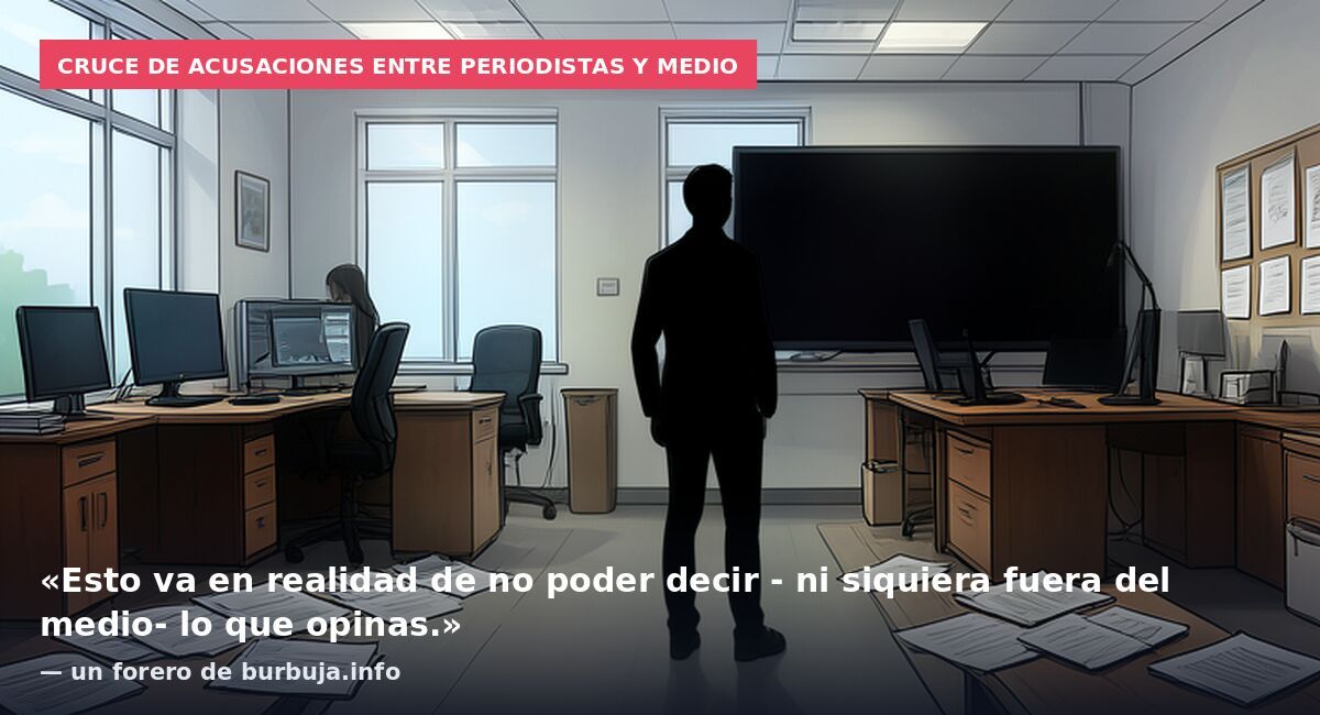 Cruce de acusaciones entre periodistas y medio: «Esto va en realidad de no poder decir - ni siquiera fuera del medio- lo que opinas.» — un forero de burbuja.info