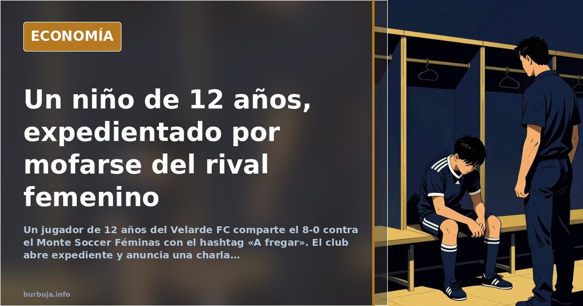 Velarde FC expedienta a un infantil por mofarse del 8-0 a un rival femenino