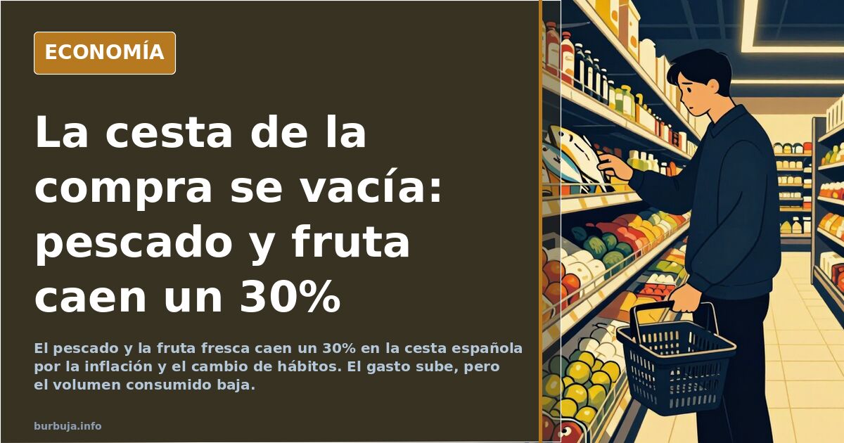 El consumo de pescado y fruta fresca cae un 30% en España por la inflación